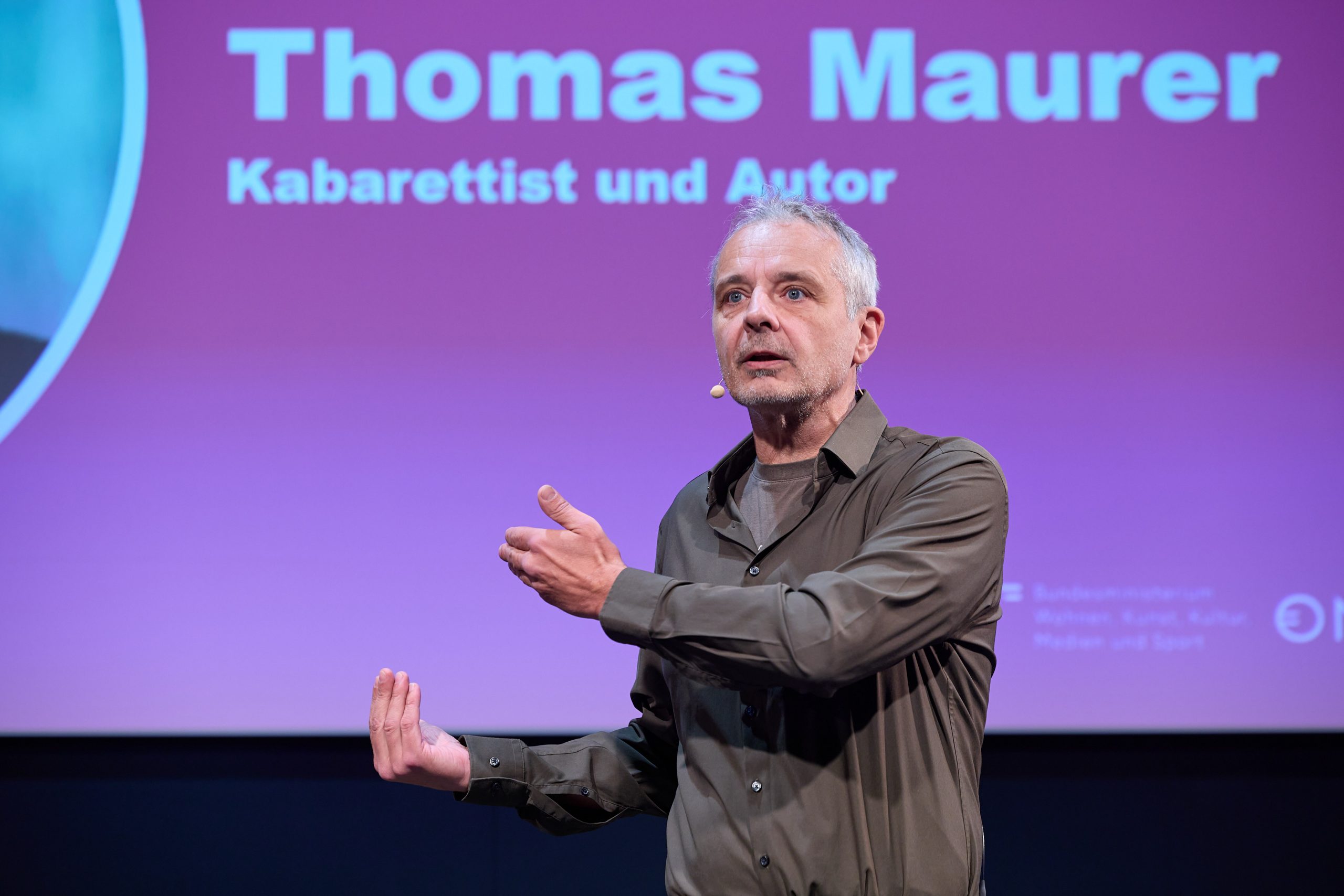 Der Kabarettist Thomas Maurer bei The Future of Fact Checking
