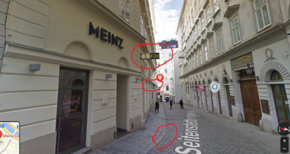 StreetView-Aufnahme aus der Wiener Innenstadt