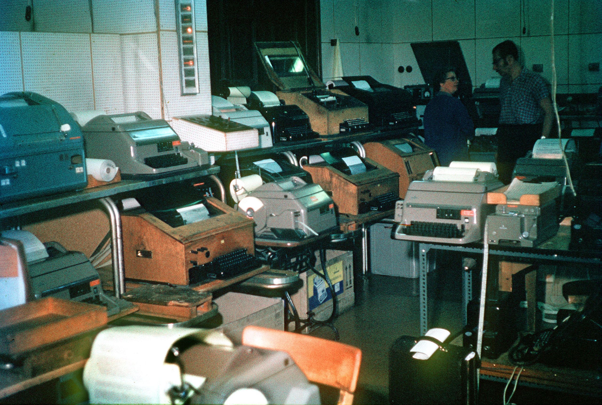 Ein historisches Foto der APA-Redaktion